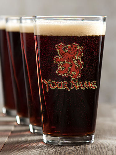Scottish Lion : Pint Glasses - Color Printed
