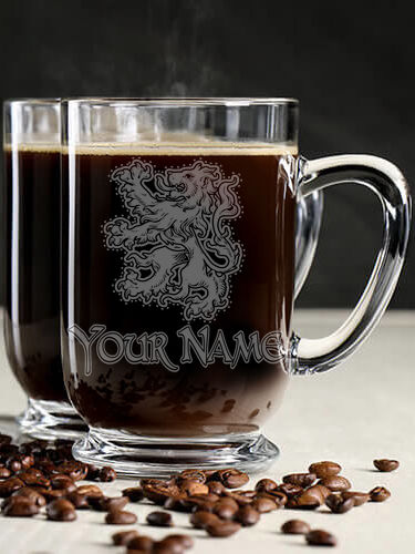 Scottish Lion : Coffee Mugs - Engraved