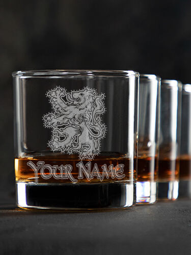 Scottish Lion : Rocks Glasses - Engraved