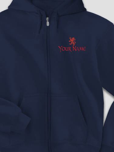 Scottish Lion : Embroidered Zip Hoodies