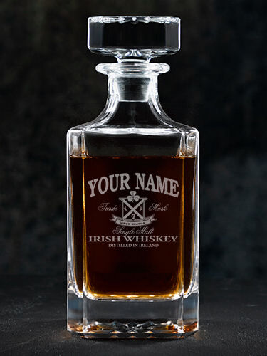 Irish Whiskey : Whiskey Decanter - Engraved