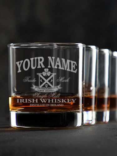 Irish Whiskey : Rocks Glasses - Engraved