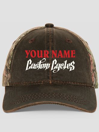 Custom Cycles : Embroidered 2-Tone Camo Hats