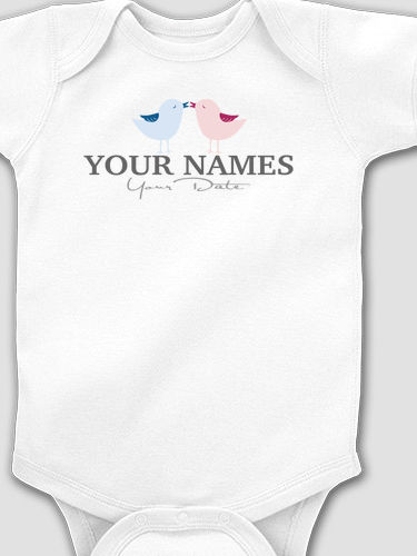 Love Birds : Printed Baby Bodysuits