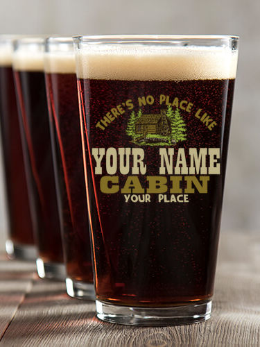 Cabin : Pint Glasses - Color Printed