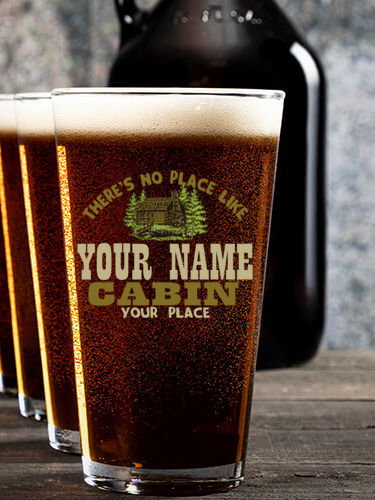 Cabin : Growler Pint Glass Gift Sets - Color Printed