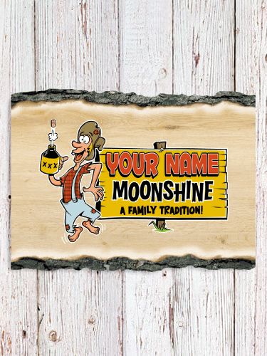 Moonshine : Faux Sliced Log Plaque