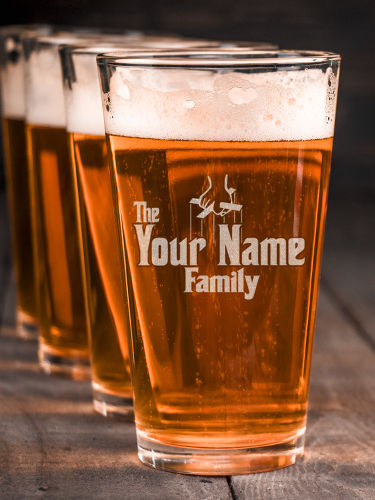 The Family : Pint Glasses - Engraved