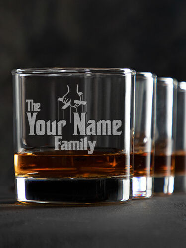 The Family : Rocks Glasses - Engraved