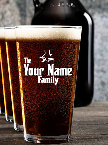 The Family : Growler Pint Glass Gift Sets - Color Printed