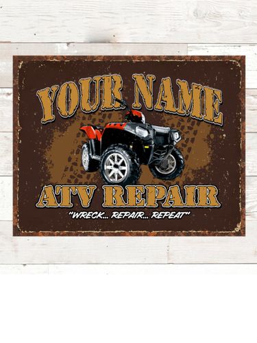 ATV Repair : Tin Signs