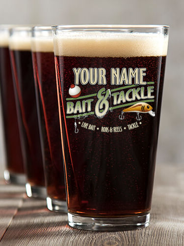 Classic Bait and Tackle : Pint Glasses - Color Printed