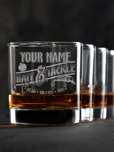 Classic Bait and Tackle : Rocks Glasses - Engraved