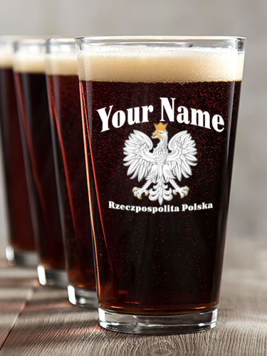 Polish Eagle : Pint Glasses - Color Printed