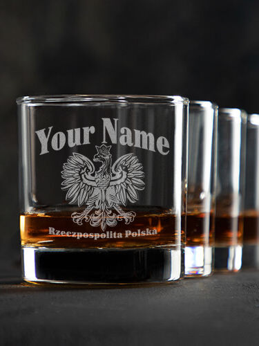 Polish Eagle : Rocks Glasses - Engraved