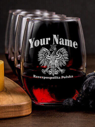 Polish Eagle : Cheese Board Wine Glass Gift Sets - Engraved