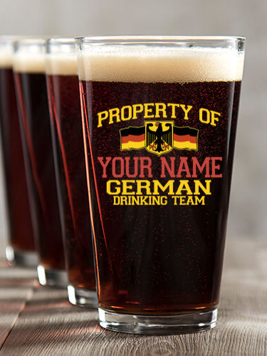 German Drinking Team : Pint Glasses - Color Printed