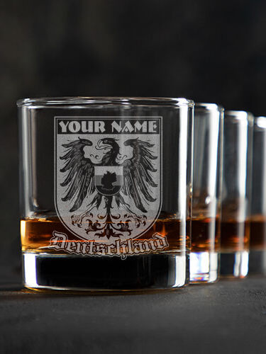 German Eagle : Rocks Glasses - Engraved