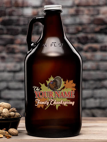 Family Thanksgiving : Beer Growlers - Color Printed