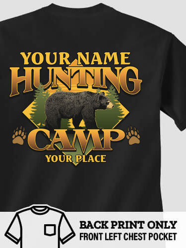 Bear Hunting Camp : Printed Pocket T-Shirts