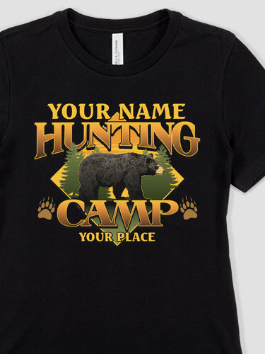 Bear Hunting Camp : Premium Ladies T-Shirts