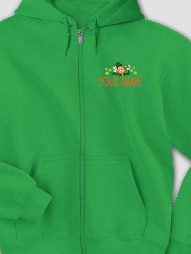 Leprechaun : Embroidered Zip Hoodies