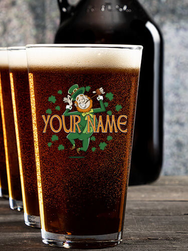 Leprechaun : Growler Pint Glass Gift Sets - Color Printed