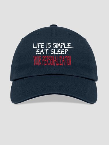 Life is Simple : Embroidered Baseball Hats