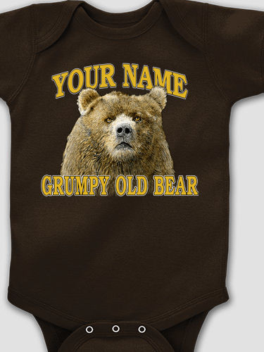 Grumpy Old Bear : Printed Baby Bodysuits
