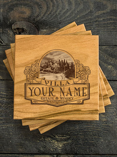 Italian Villa : Coasters - Engraved