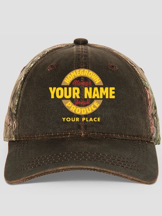 Homegrown Produce : Embroidered 2-Tone Camo Hats