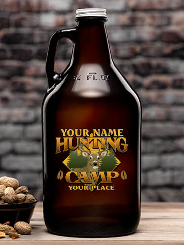 Deer Hunting Camp : Beer Growlers - Color Printed