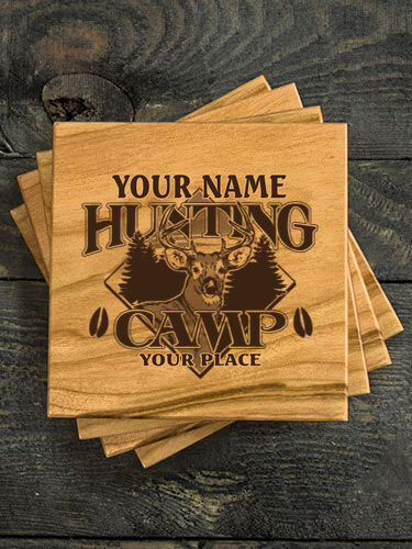 Deer Hunting Camp : Coasters - Engraved
