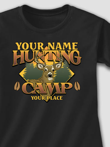 Deer Hunting Camp : Adult Ladies Fitted T-Shirt
