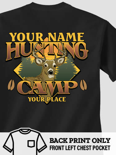 Deer Hunting Camp : Printed Pocket T-Shirts