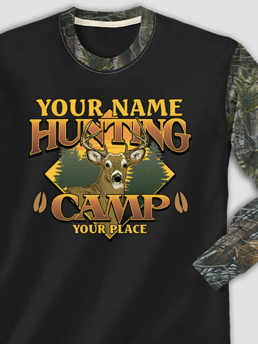 Deer Hunting Camp : Printed 2-Tone Camo Long Sleeves