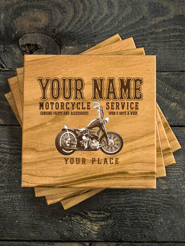 Motorcycle Service BP : Coasters - Engraved
