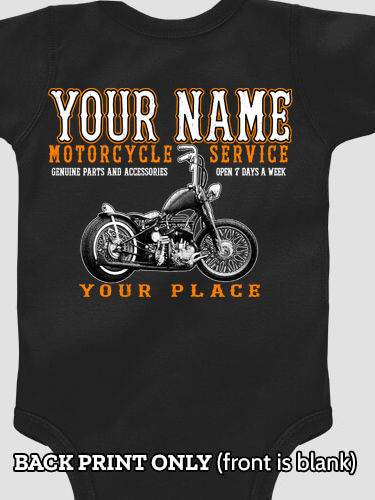 Motorcycle Service BP : Printed Baby Bodysuits