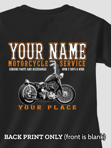 Motorcycle Service BP : Adult Ladies Fitted T-Shirt