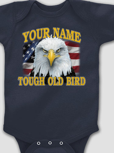 Patriotic Tough Old Bird : Printed Baby Bodysuits