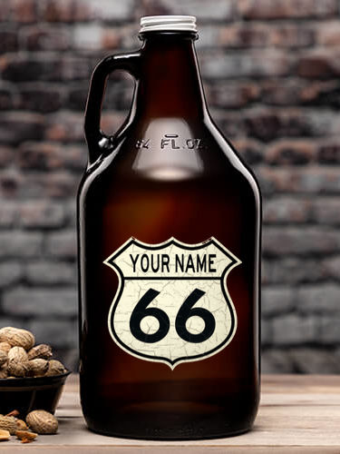 Route 66 : Beer Growlers - Color Printed