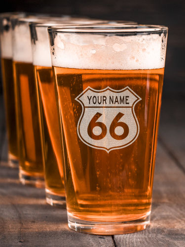 Route 66 : Pint Glasses - Engraved