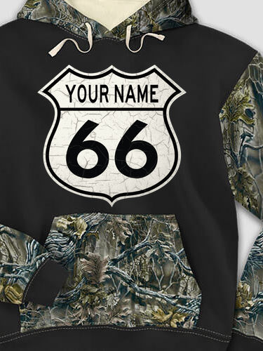 Route 66 : Printed 2-Tone Camo Hoodies