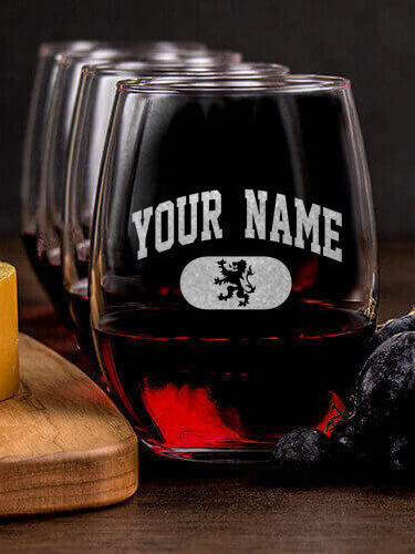 Scottish Varsity : Cheese Board Wine Glass Gift Sets - Engraved