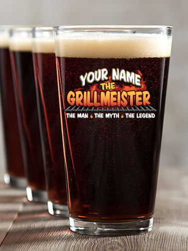 Grillmeister : Pint Glasses - Color Printed
