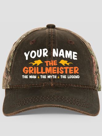 Grillmeister : Embroidered 2-Tone Camo Hats