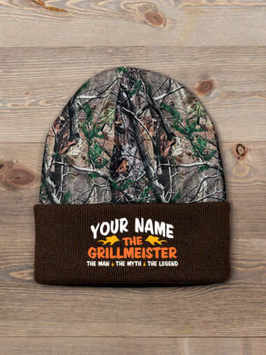 Grillmeister : Embroidered 2-Tone Camo Cuffed Beanie