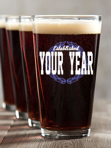 Established : Pint Glasses - Color Printed