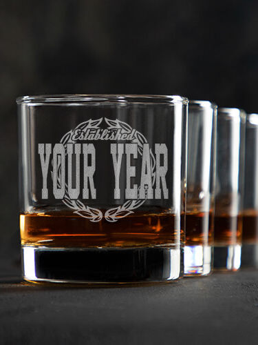 Established : Rocks Glasses - Engraved