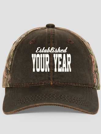 Established : Embroidered 2-Tone Camo Hats